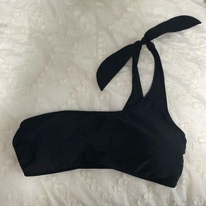 Abercrombie & Fitch Black One Shoulder Bikini Top